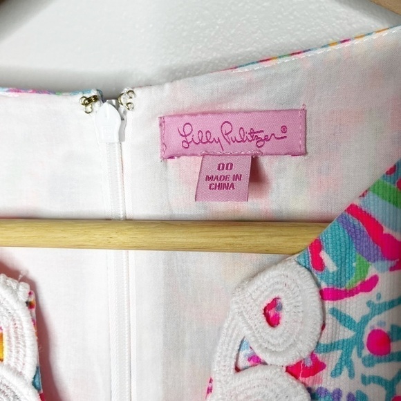 Lilly Pulitzer Ryder Shift Dress Multi Swish Fish Sz 00 - Picture 7 of 10